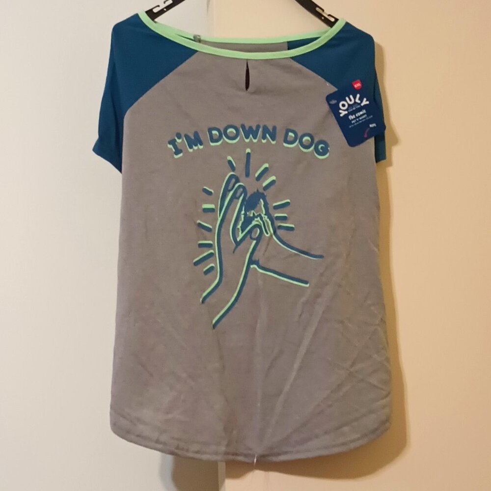 NWT ~ Youly Pet T-Shirt "The Comic" I'm Down Dog High-5 Paw Graphic (Size: XL)